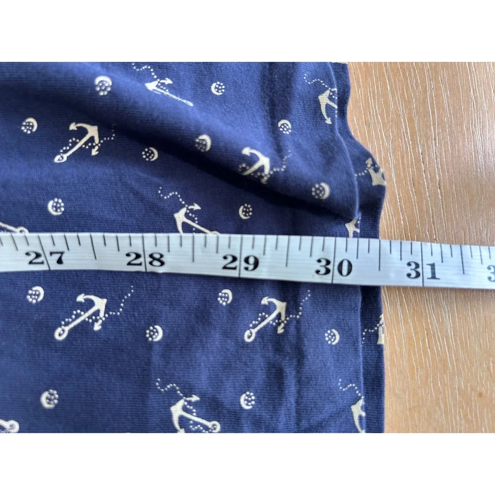 Polo Ralph Lauren Navy Blue Nautical Print Polo Shirt Mens XL Preppy Golf Cotton